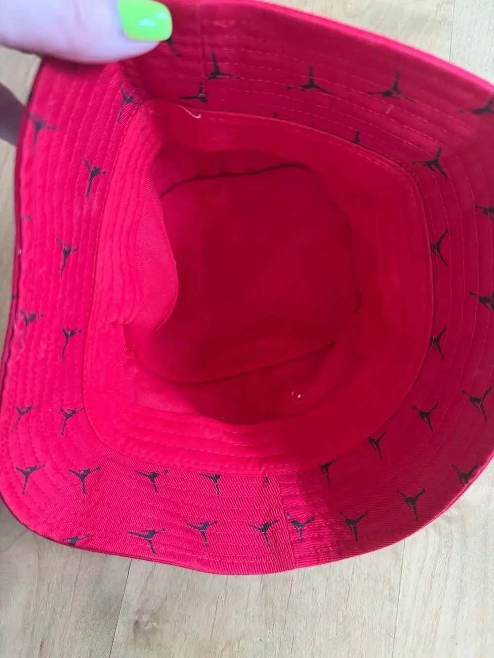 Jordan Red Black Jumpman All-Over Print Bucket Hat Toddler/Youth